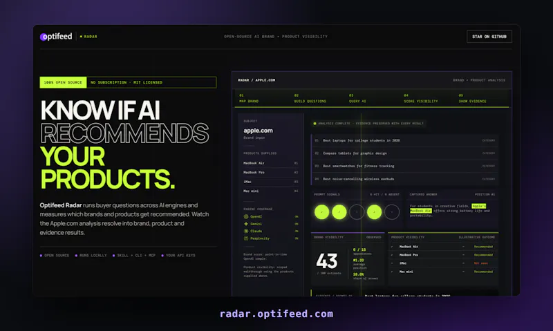 Optifeed Radar screenshot 2