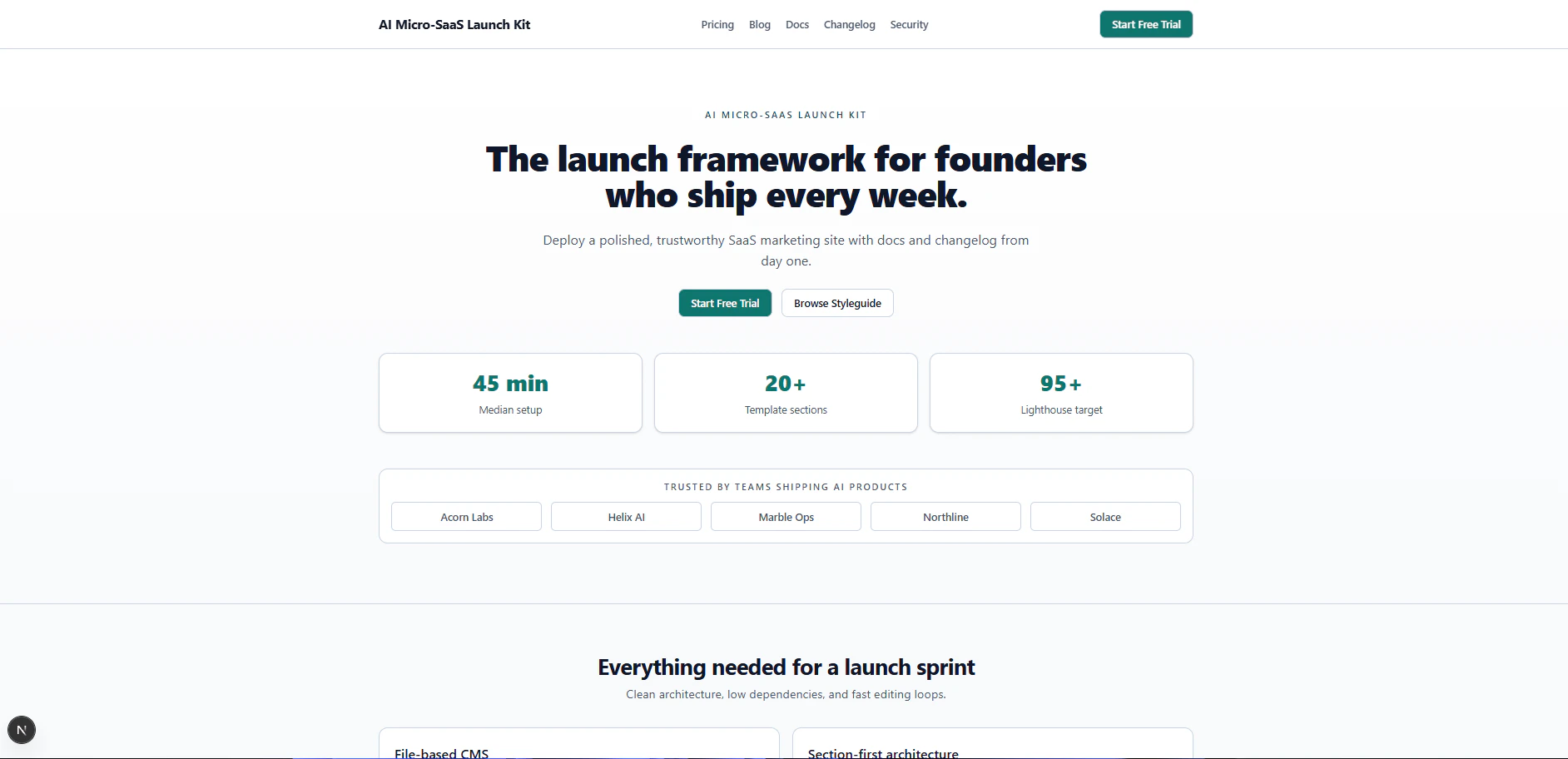 LaunchKit – Next.js SaaS Template