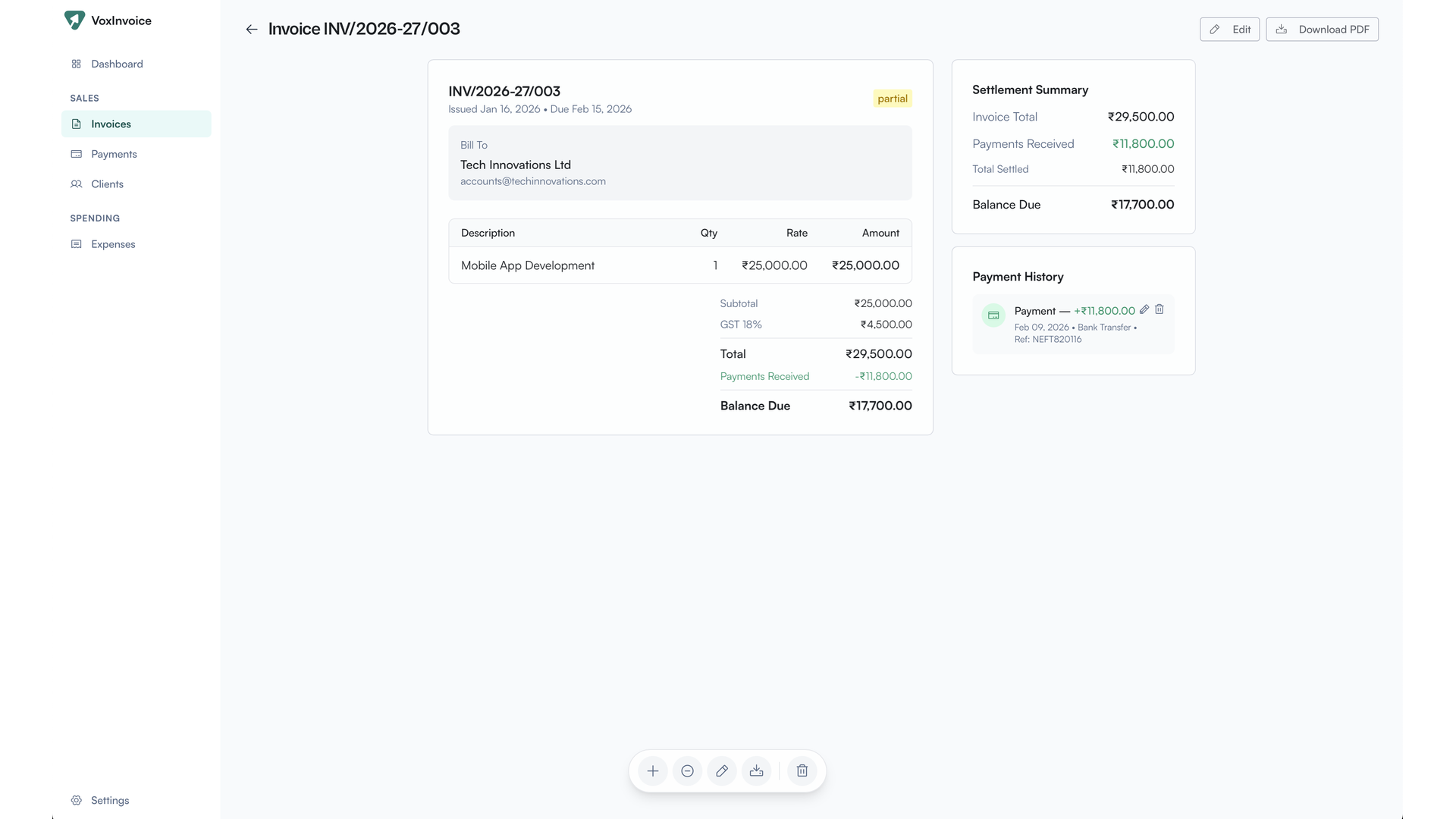 VoxInvoice gallery image