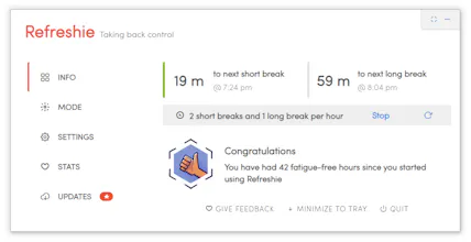 Refreshie: A WFH fatigue-buster app gallery image