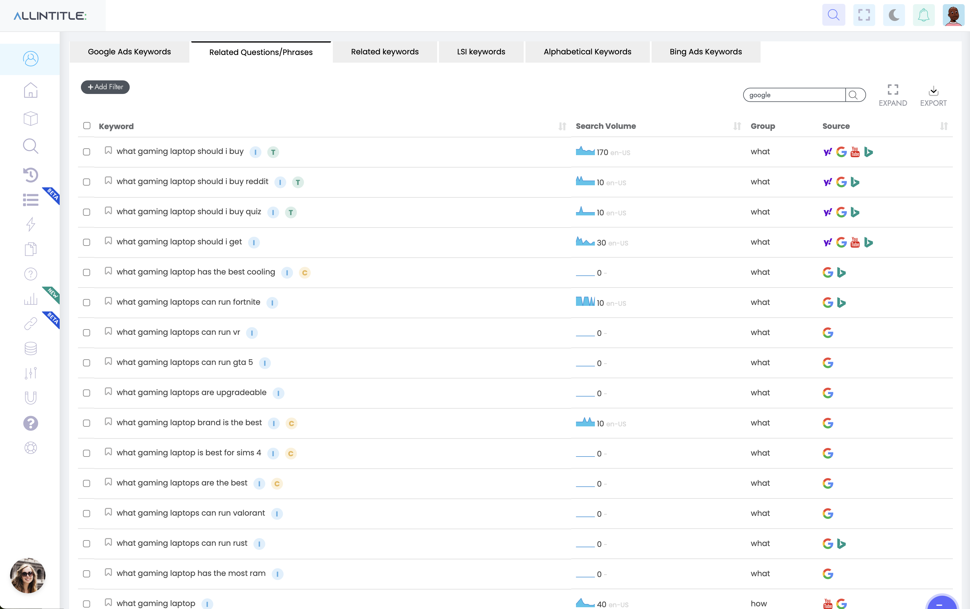 Allintitle - 100% kostenloser Echtzeit-Long-Tail-Keyword-Finder Medien 5