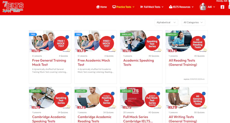 My IELTS LMS | Real IELTS Exam Simulator screenshot 2