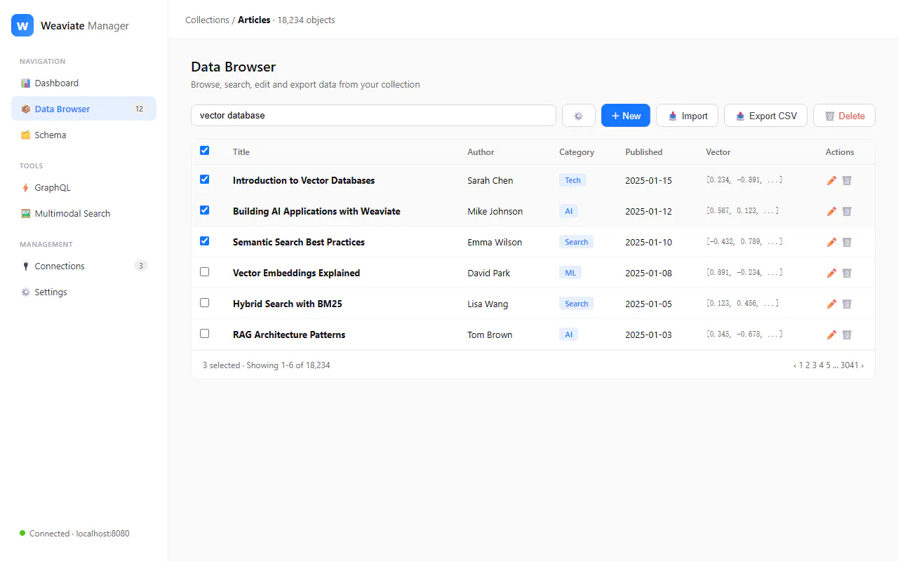 Weaviate Manager gallery image