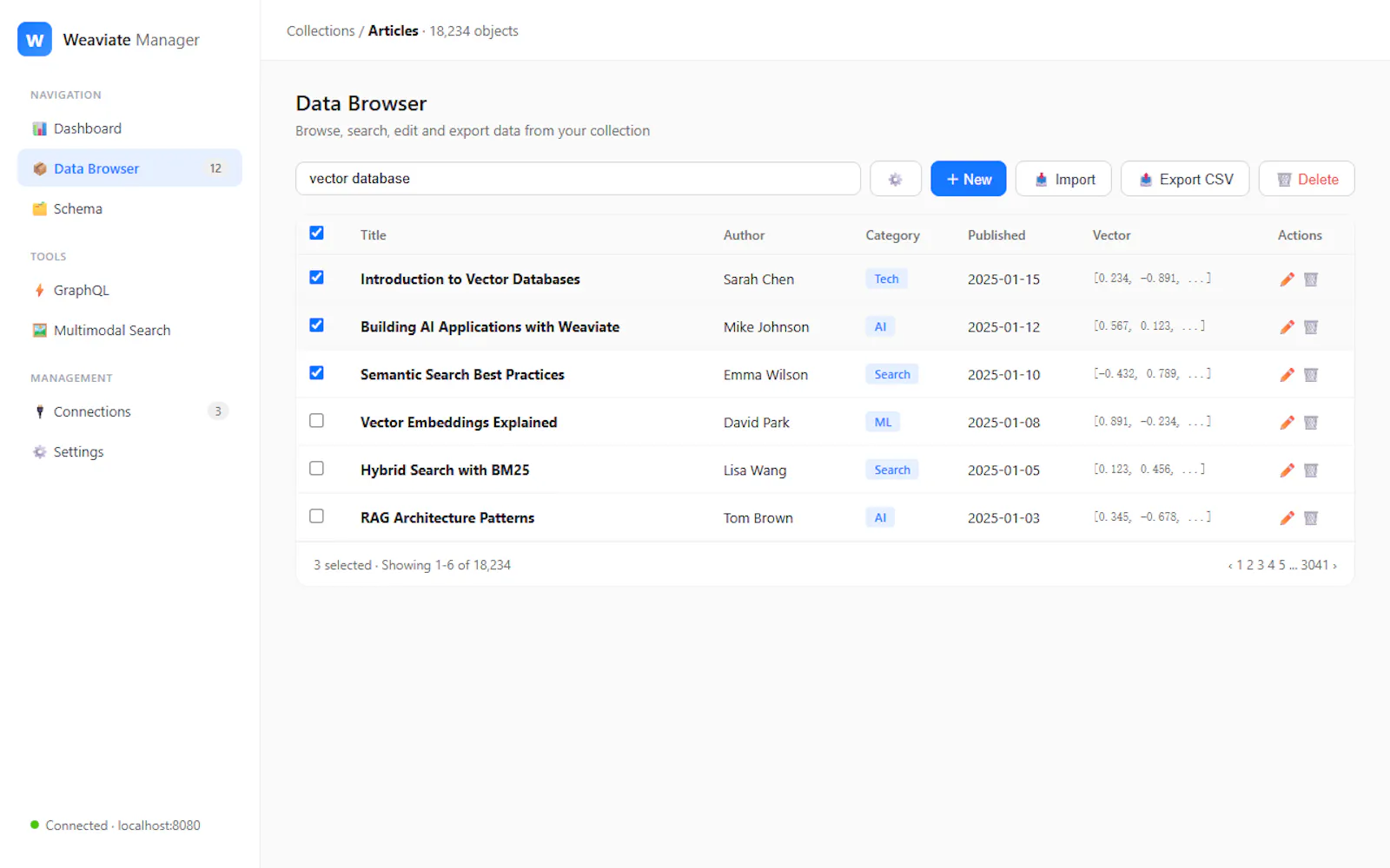 Weaviate Manager screenshot 5