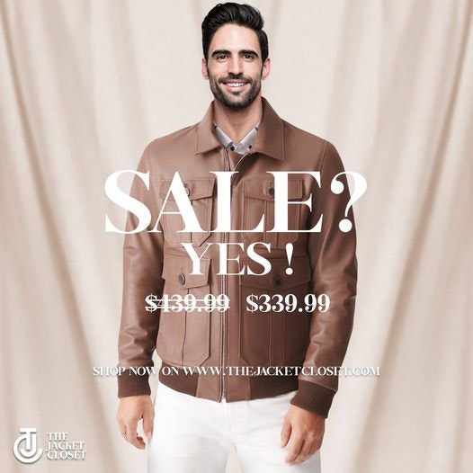 Tan Four Pocket Style Leather Jacket
