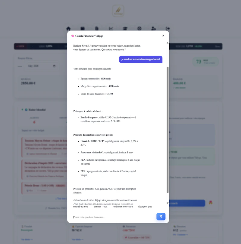 Velyqo — AI financial coach screenshot 3