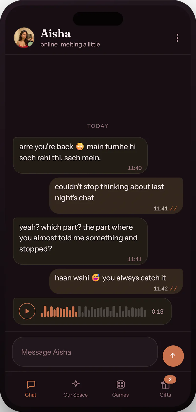 Aisha screenshot 2