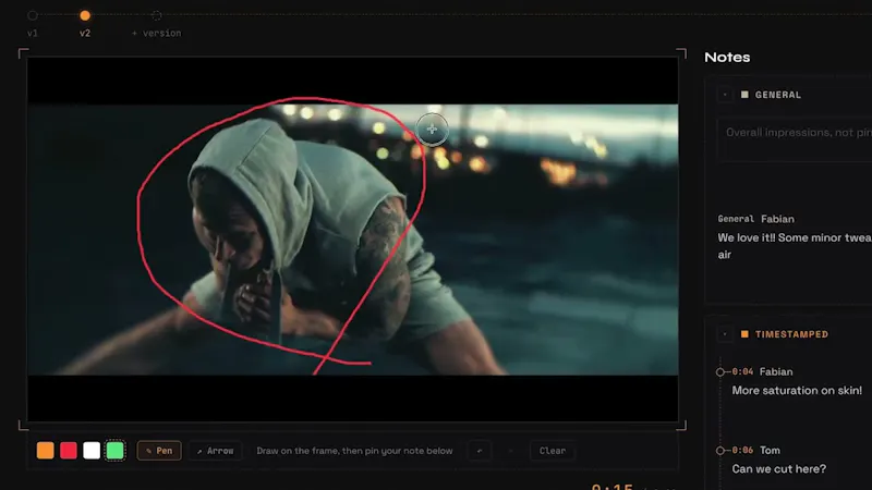 SceneNote screenshot 1 (video preview)