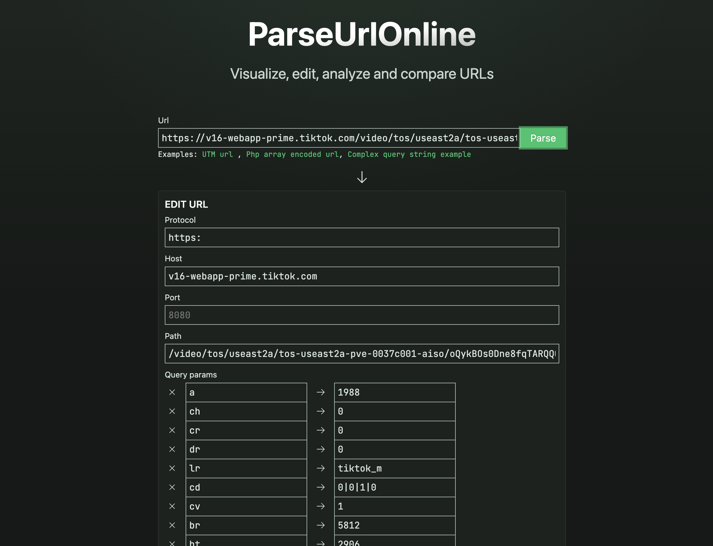 Média URL d'analyse en ligne - Visualiser, modifier, analyser et comparer les URL 1