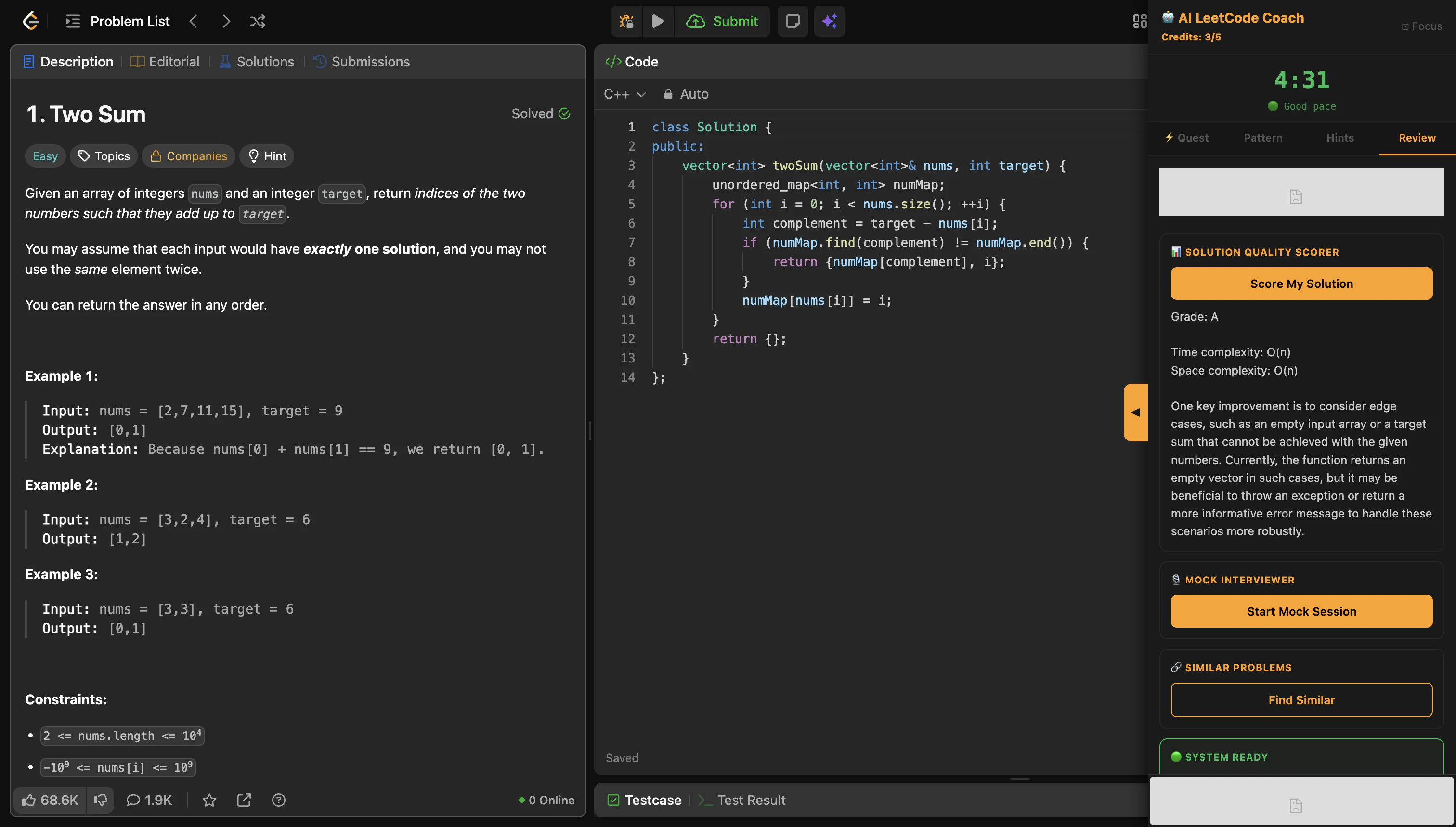 AI Leetcode Coach screenshot 1