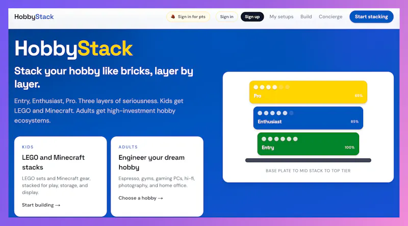 HobbyStack screenshot 1