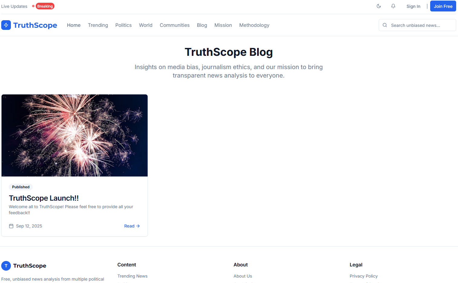 TruthScope - Piattaforma di analisi delle notizie e prospettiva politica imparziali media 9
