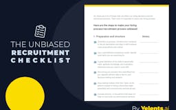 The Unbiased Recruitment Checklist media 2