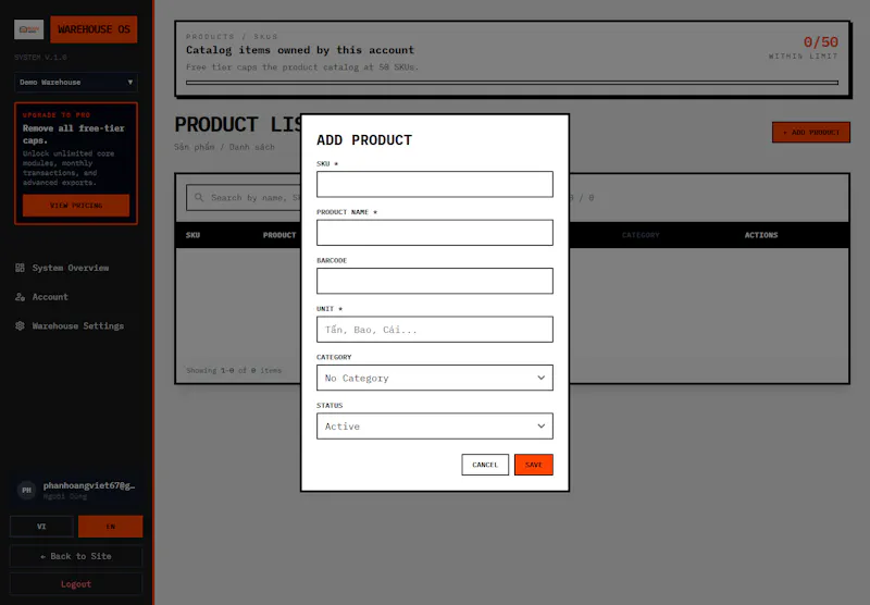 Warehouse OS screenshot 21