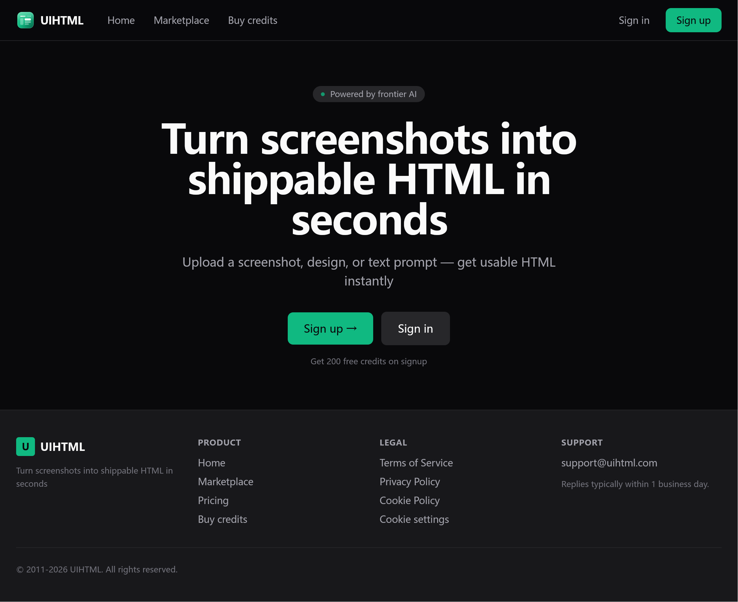 uihtml – Screenshot to HTML gallery image
