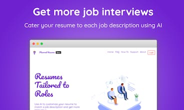 Personalización de currículums basada en IA para que coincida con las descripciones de los puestos y mejorar las oportunidades de entrevistas laborales.