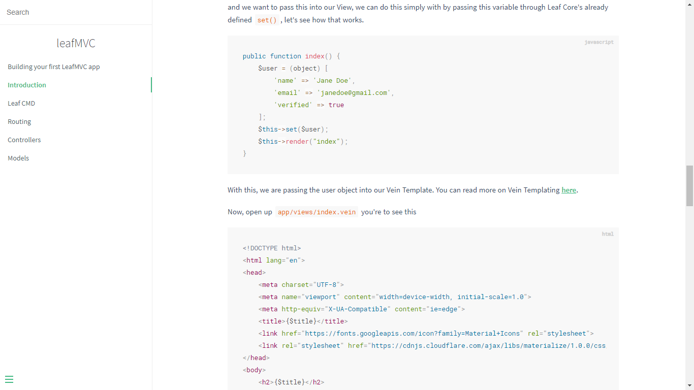 Leaf PHP MVC Framework gallery image