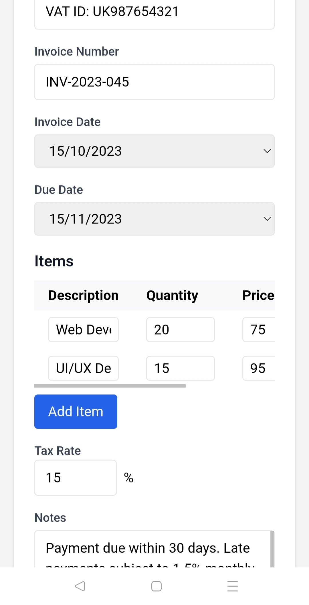 Free Invoice Generator gallery image