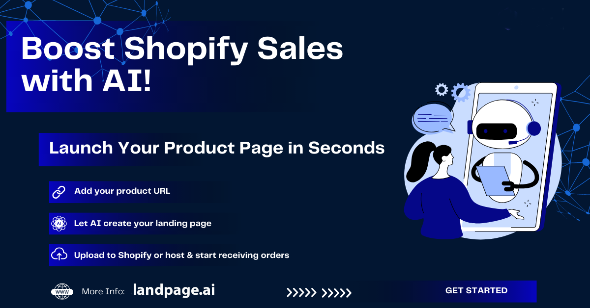 LandPage.ai - AI-aangedreven bestemmingspagina's voor Shopify, geen codering nodig! media 2