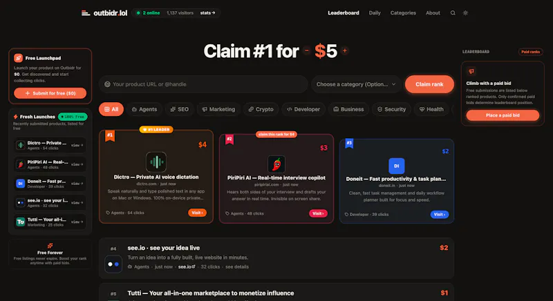 Outbidr.lol screenshot 1