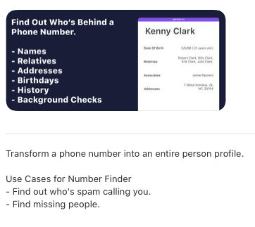 Number Finder - From Number to Profile gallery image