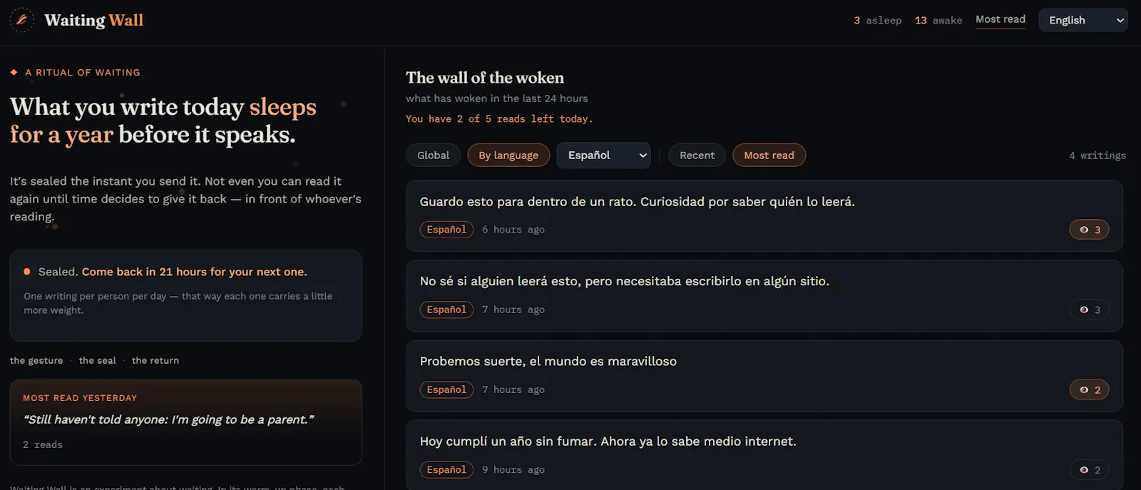 Waiting Wall screenshot 1