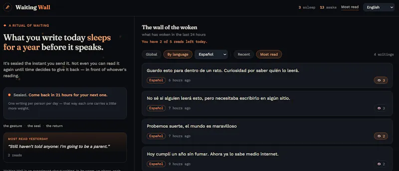 Waiting Wall screenshot 1