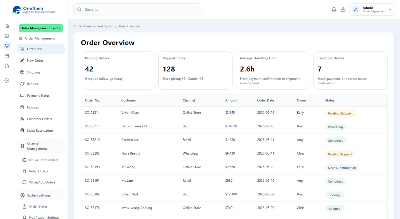 Oneflash Agentic Business Suite screenshot 5