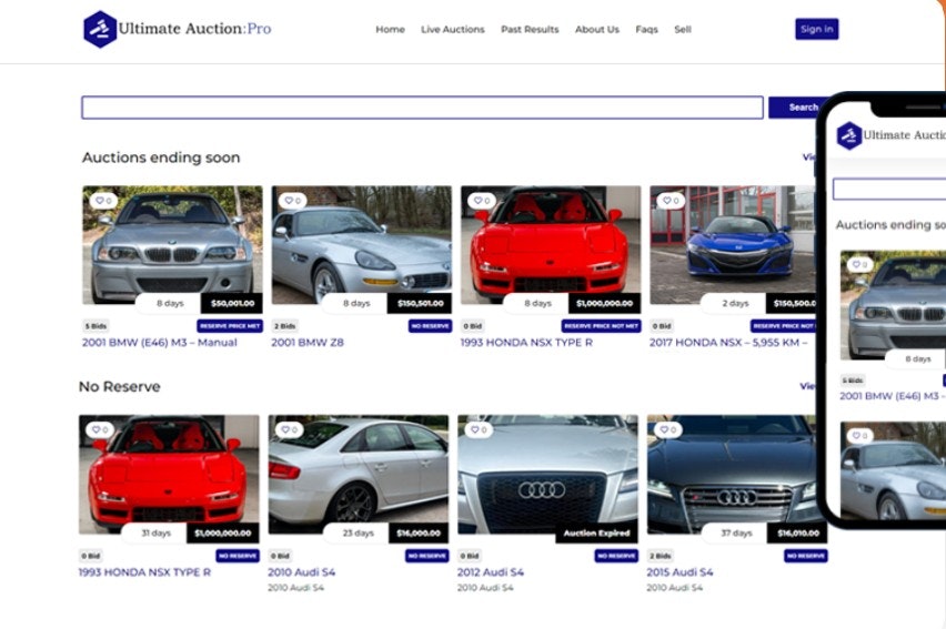 Software de subasta de automóviles