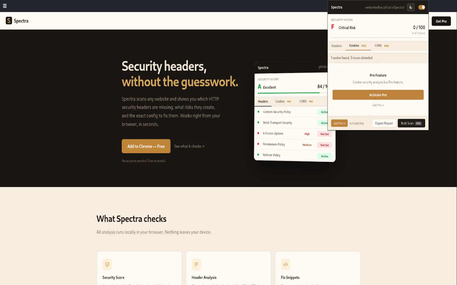 Spectra screenshot 2