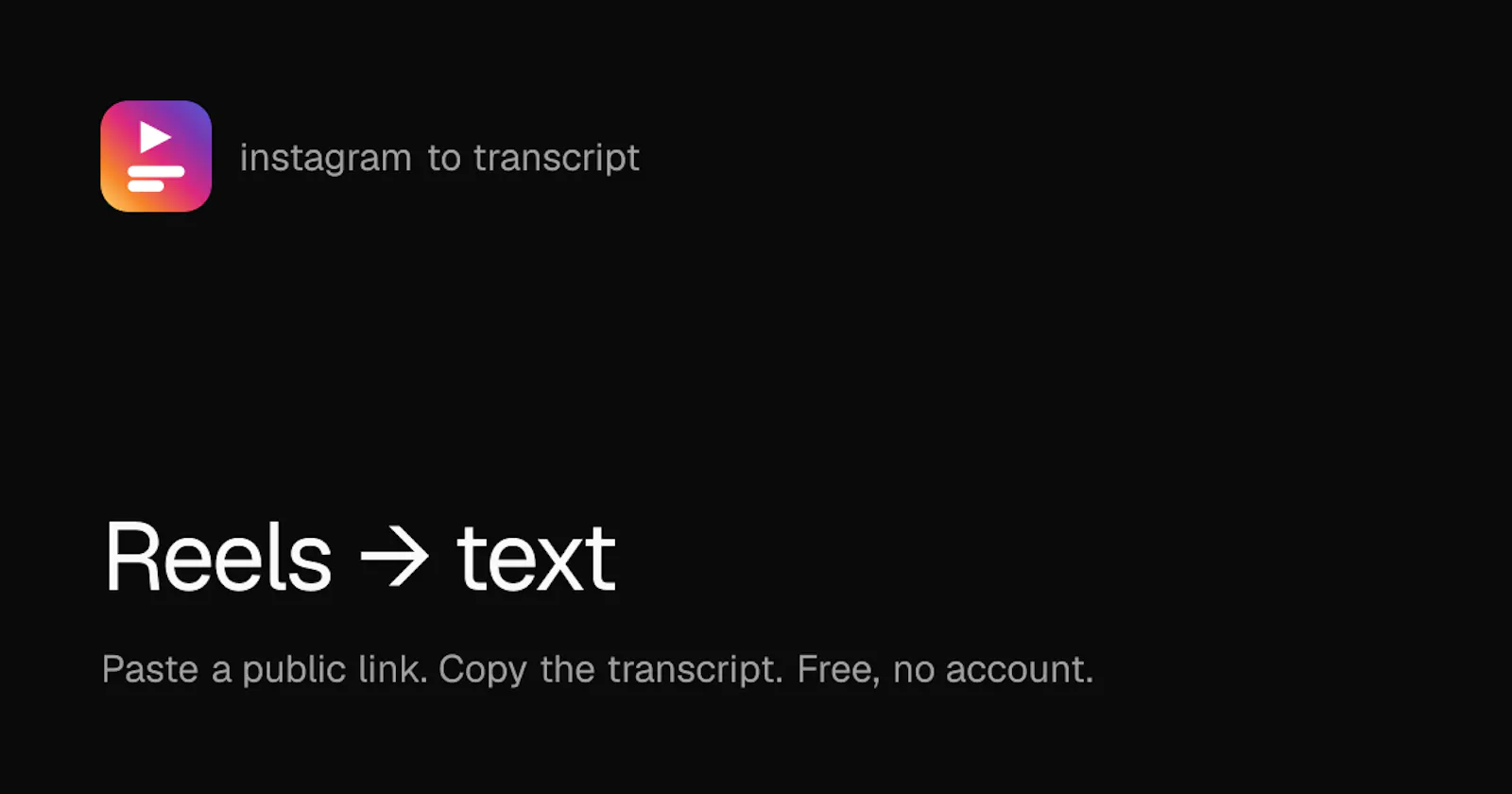 Instagram to Transcript screenshot 1