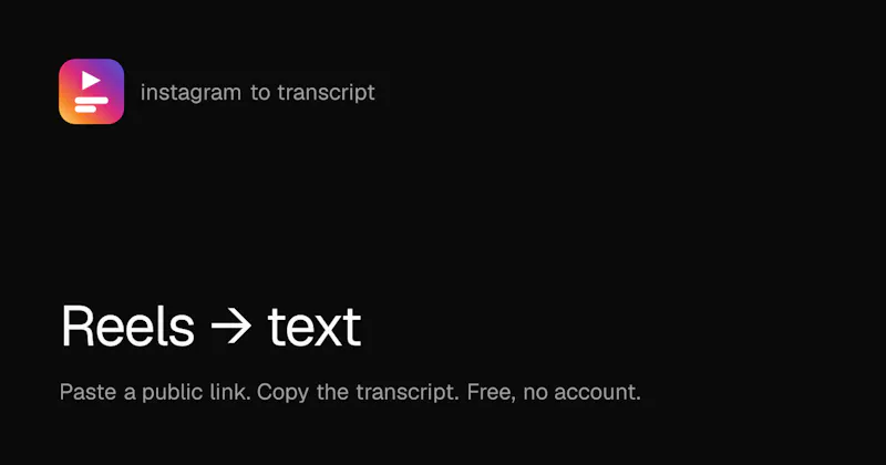 Instagram to Transcript screenshot 1