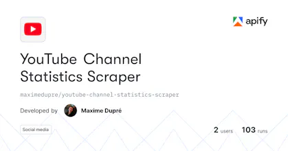 YouTube Channel Statistics Scraper gallery image