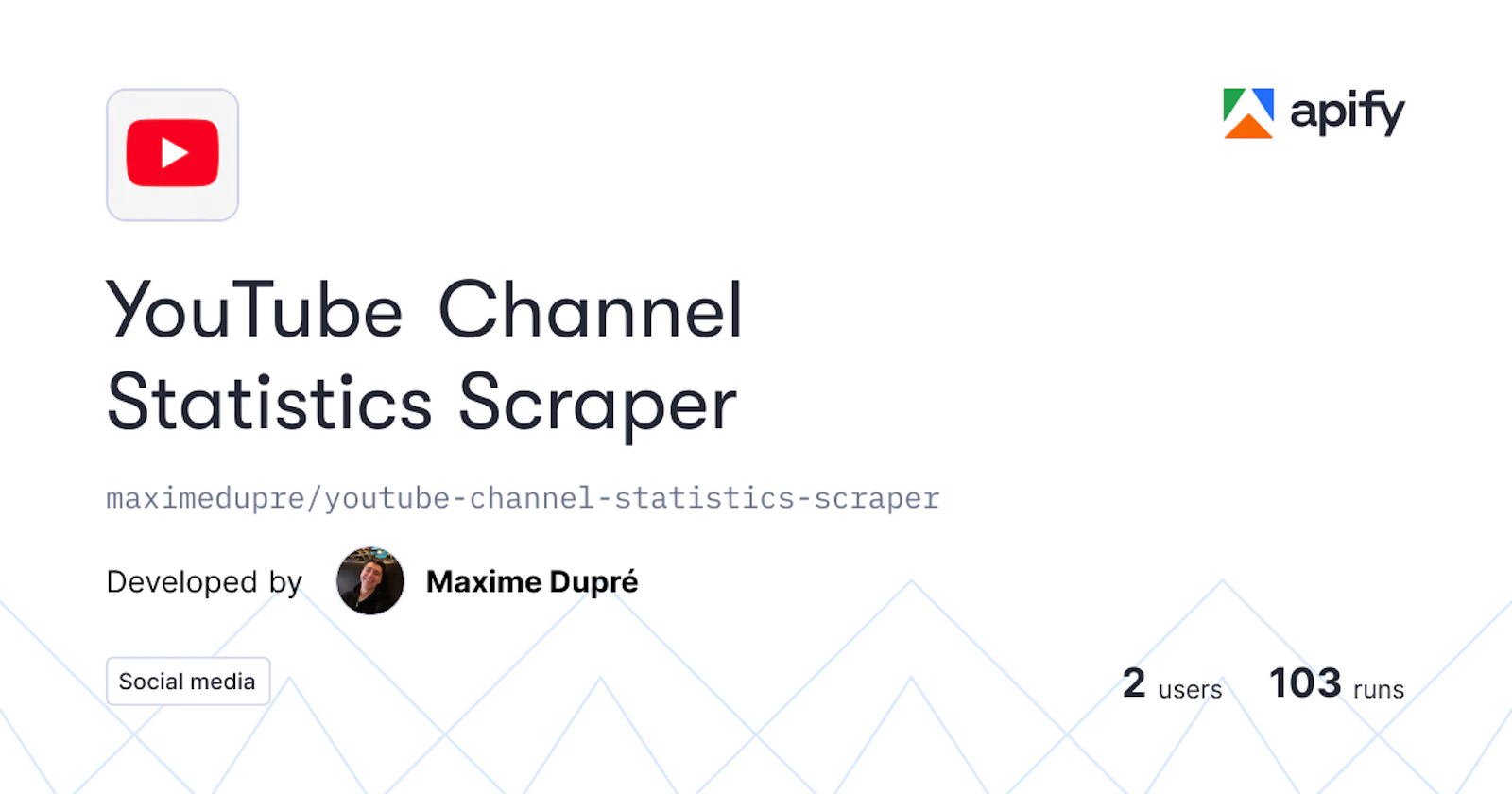 YouTube Channel Statistics Scraper screenshot 1