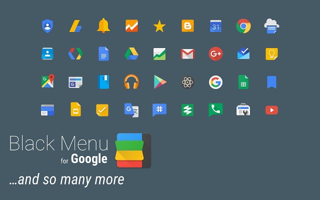 Black Menu for Google™ gallery image