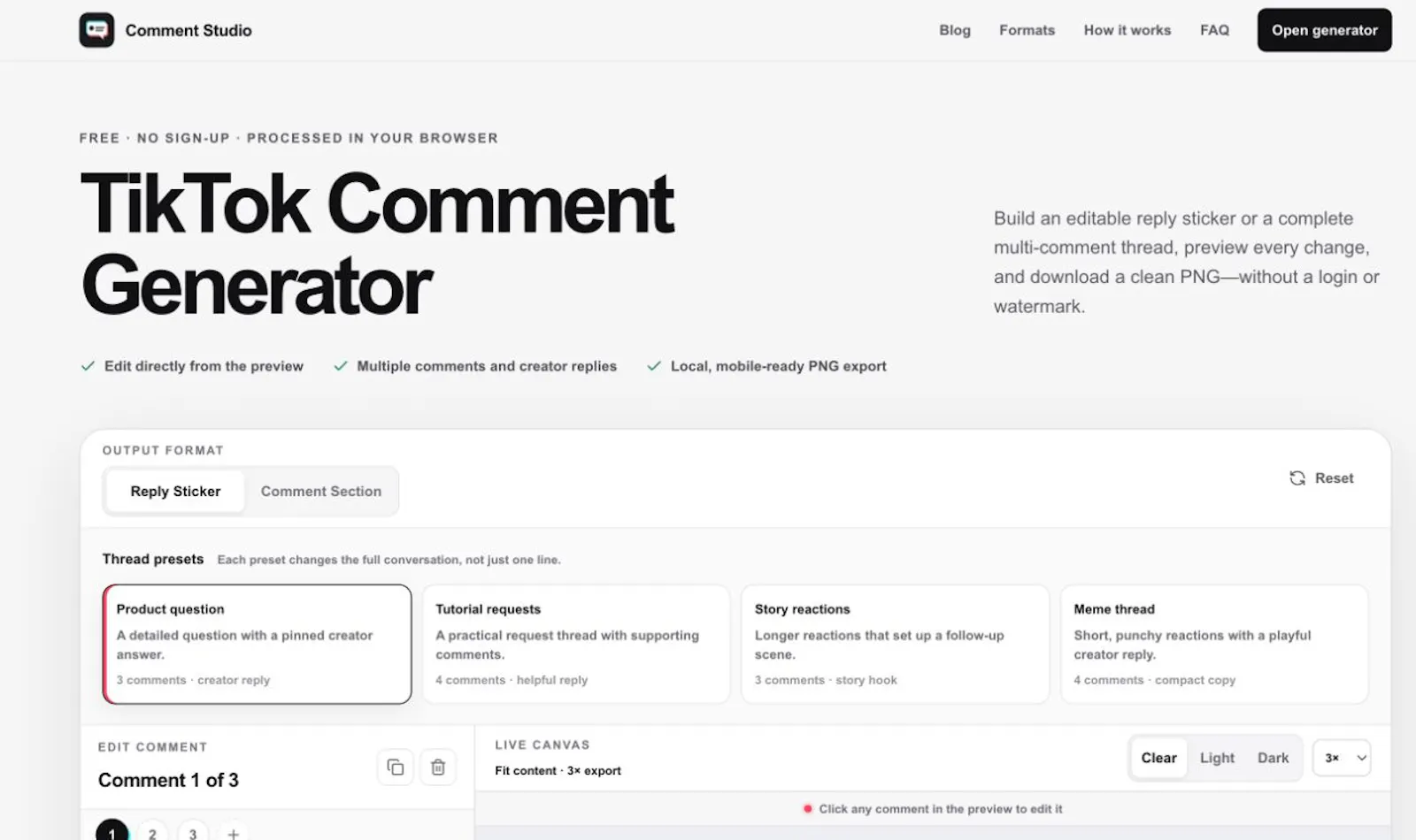 tiktok comment generator.com screenshot 2