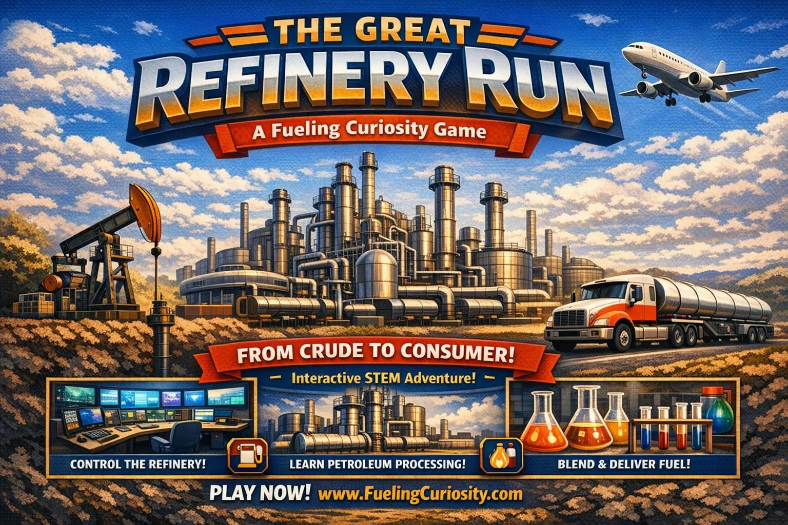 The Great Refinery Run - Main product screenshot demonstrating key features and user interface