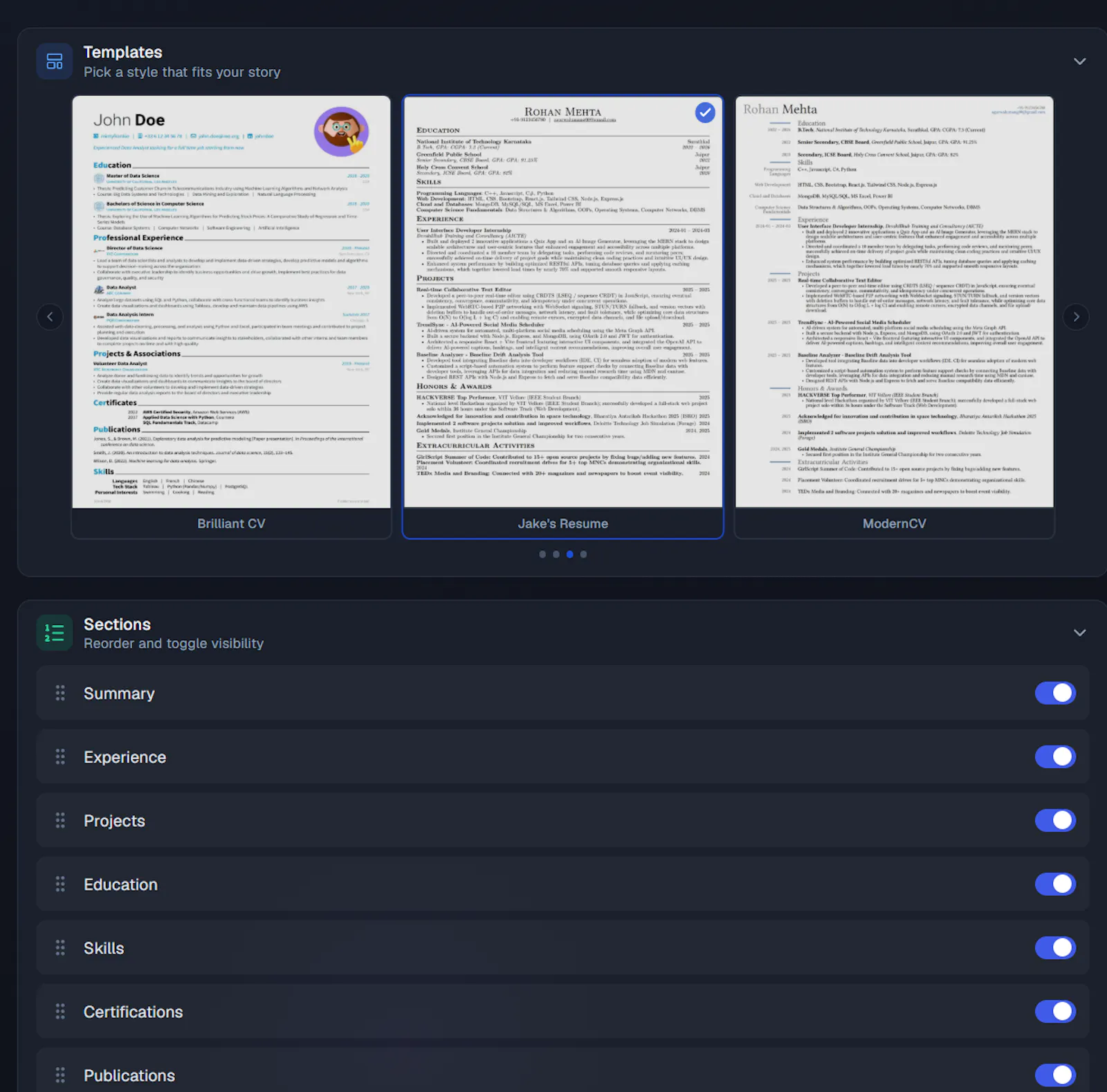 WriteCV screenshot 2