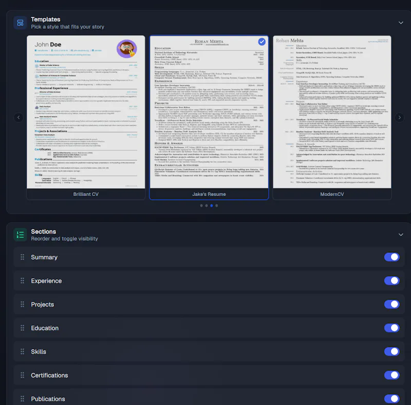 WriteCV screenshot 2