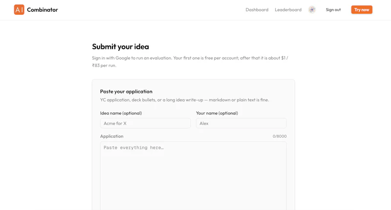 AI Combinator screenshot 2