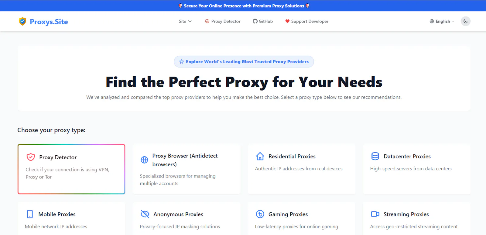 Proxys.site screenshot 2