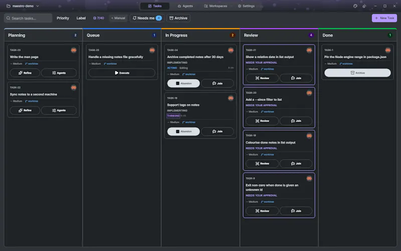 Maestro screenshot 1