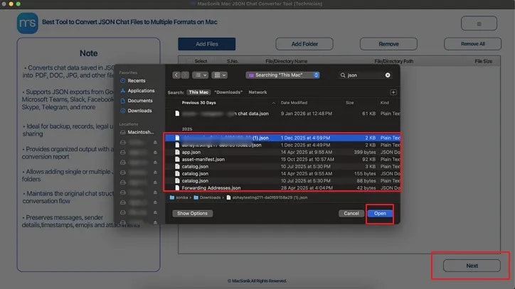MacSonik JSON File Converter - Screenshot 2 showing product features and functionality