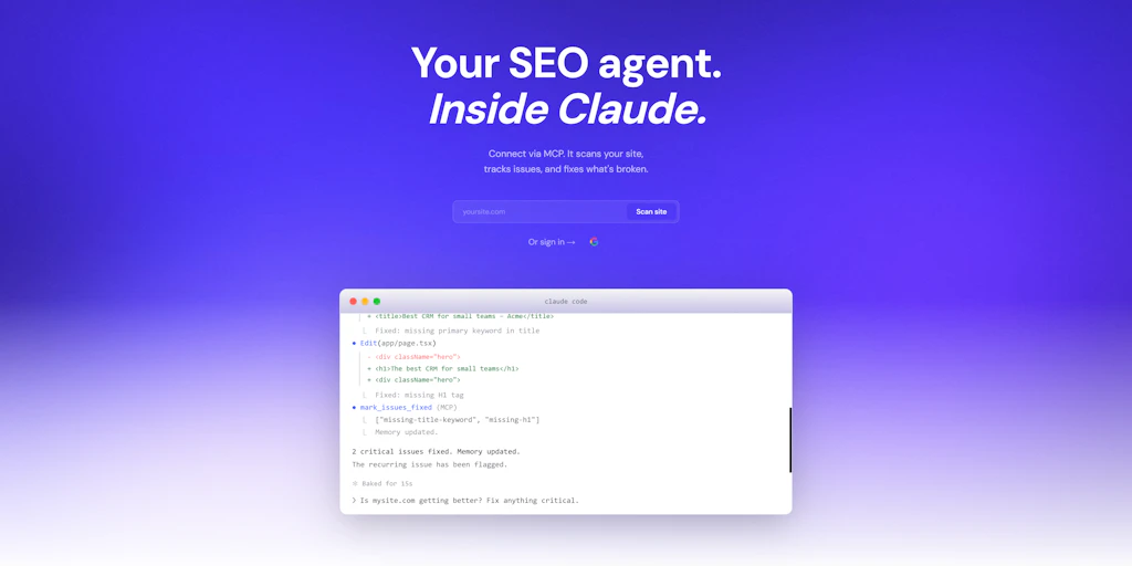 SEOLint:透過 MCP 協定內建於 Claude 的 SEO 代理人