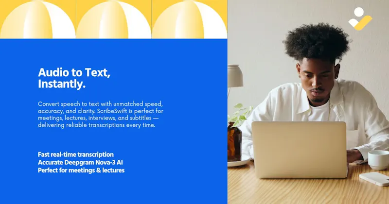 ScribeSwift- transcription,live caption  screenshot 1
