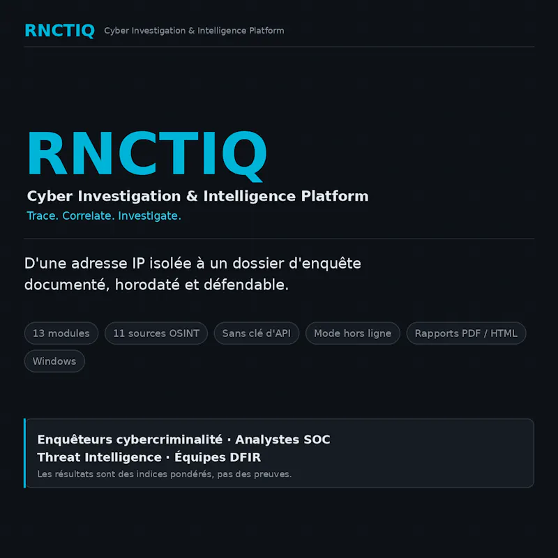 RNCTIQ -- Cyber Investigation  screenshot 1