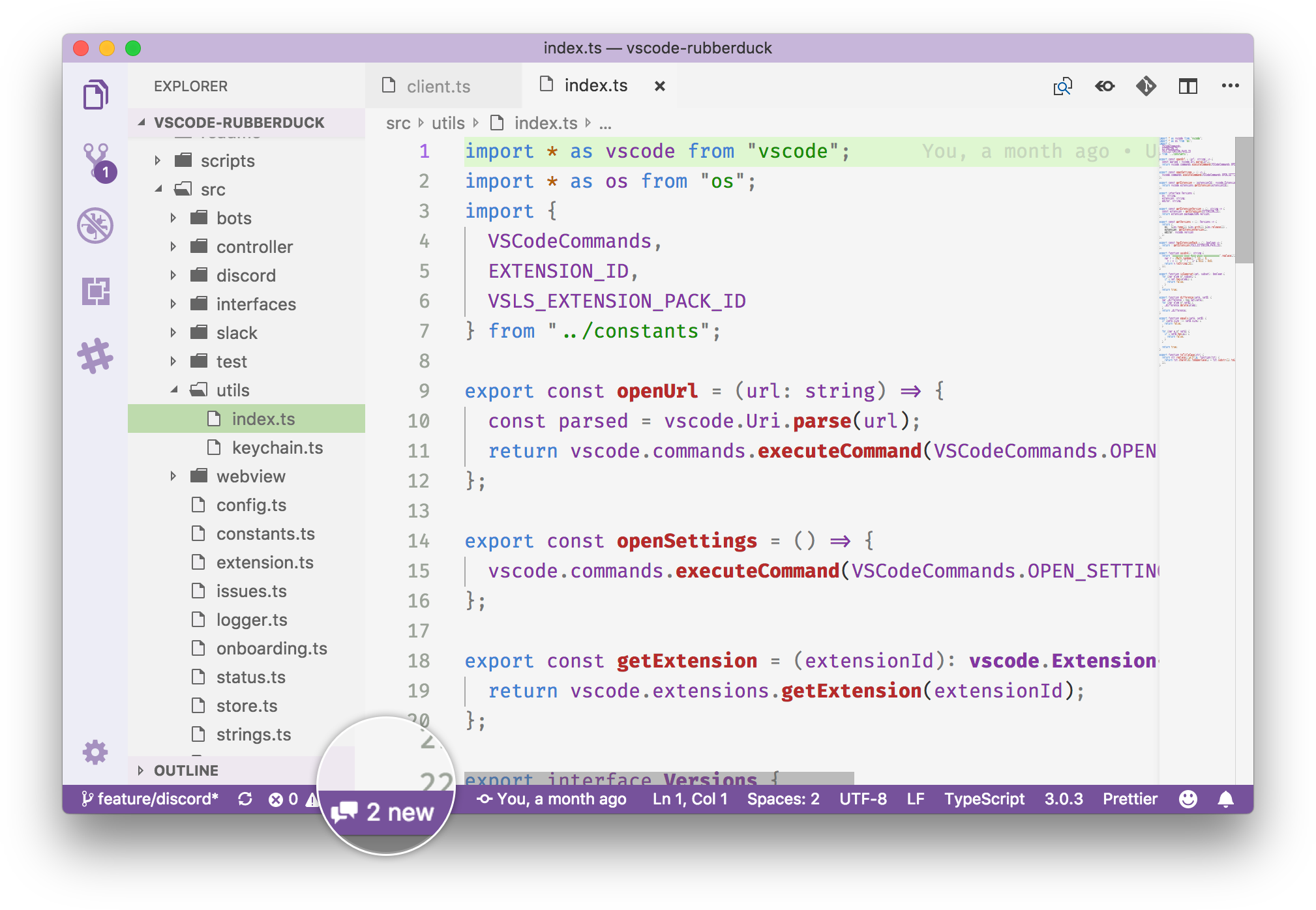 Chat for VSCode - Chat with your Slack and Discord teams from within VS Code