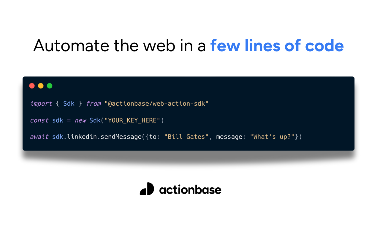 startuptile Web Action SDK-Automate popular sites in a few lines of code