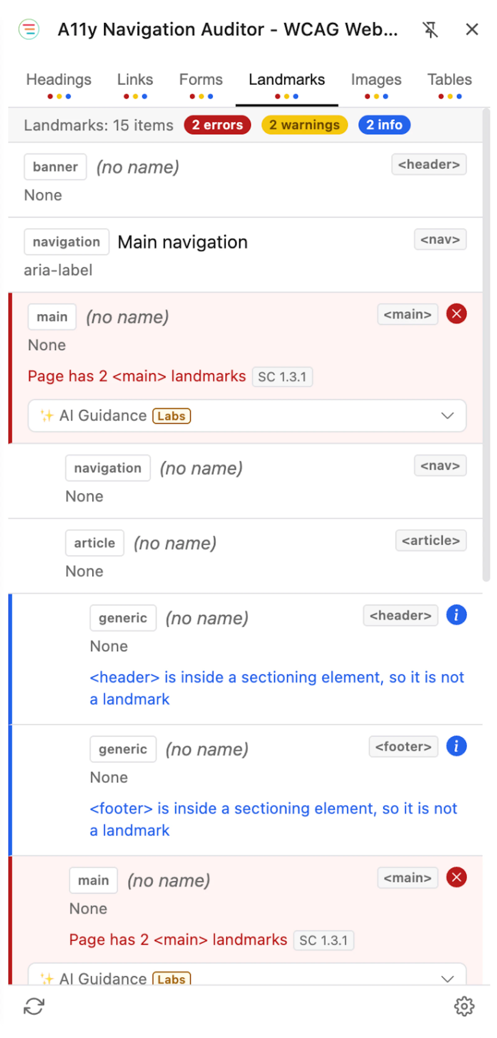 A11y Navigation Auditor screenshot 6