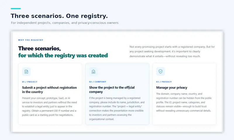 DEI Internet Project Registry screenshot 6